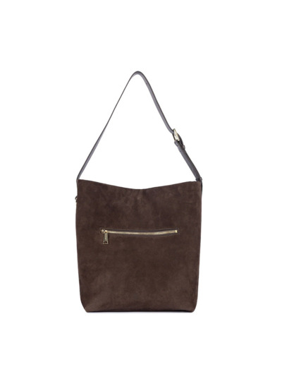 Lancaster Suède Grand Sac Seau 530-57 Marron