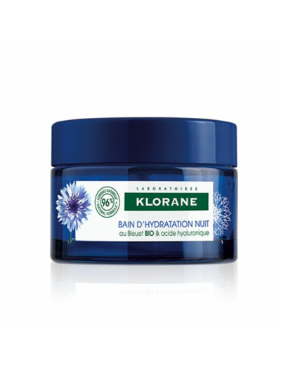 Bain D'hydratation Nuit 50ml Bleuet Bio et acide hyaluronique Klorane