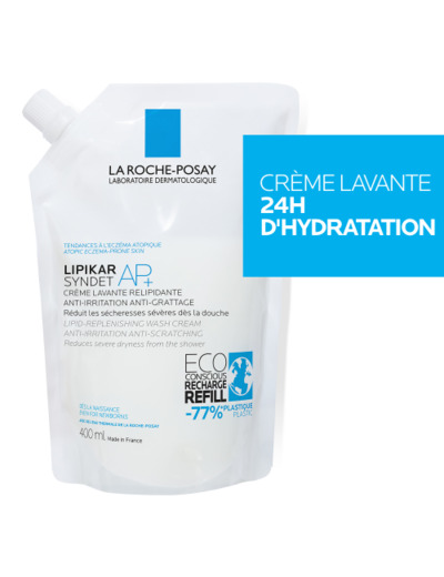 Creme Lavante Syndet Ap+ Peaux Tendance Eczema Atopique Eco Recharge 400ml Lipikar La Roche-Posay