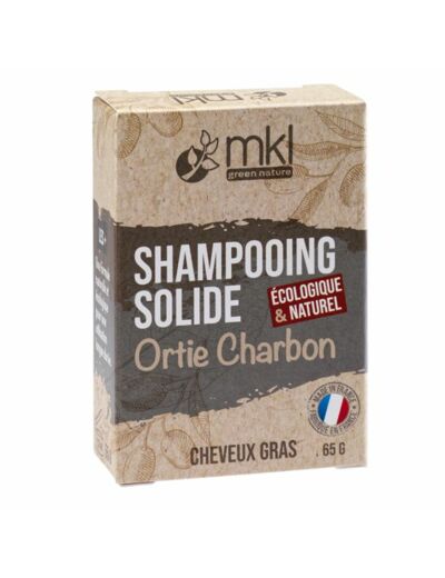 Shampooing Solide A L'orties Charbon 65gr Cheveux gras Mkl