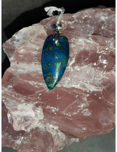 Pendentif Agate bleue OLPA932