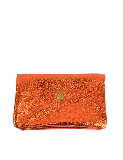 Farfouillette Porte-monnaie Cuir GM Orange