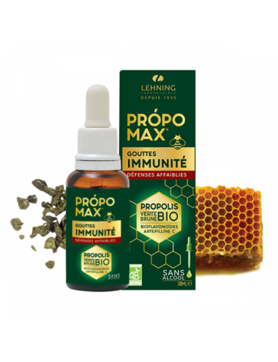 Gouttes immunité Sans alcool Bio 30ml Própomax Lehning