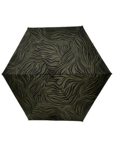 Isotoner Parapluie compact Mini Slim Manuel Zèbre Kaki