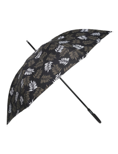 Isotoner Parapluie Canne Auto Feuille Kaki