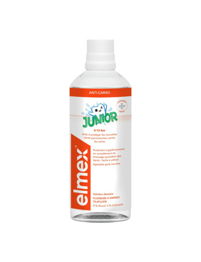 Junior Protege Les Dents Contre Les Caries 6-12 Ans 400ml Elmex