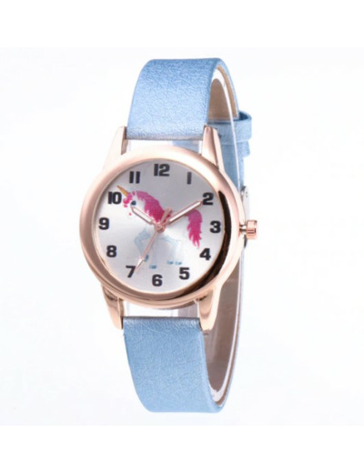 Montre enfant bleu licorne