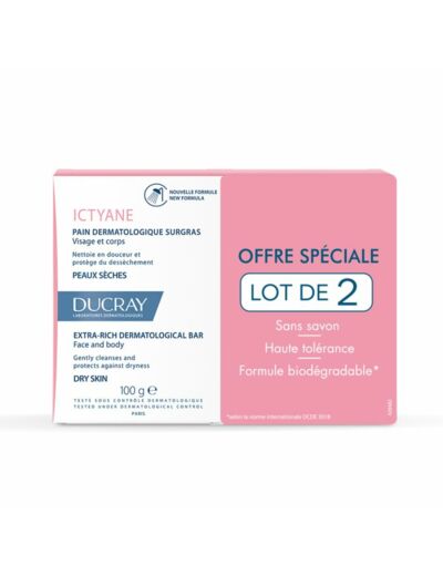 DUCRAY ICTYANE PAIN S/G 100G BT 2