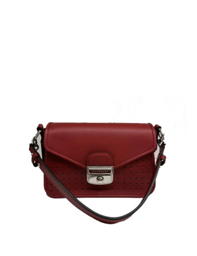 Longchamp Mademoiselle Longchamp Sac Bandoulière En Cuir Grenat