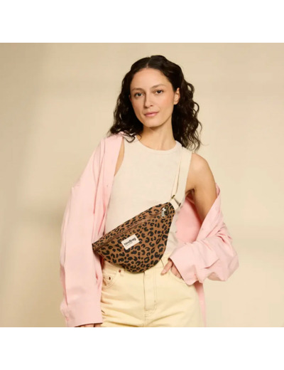 Hindbag Olivia Banane Léopard Cannelle