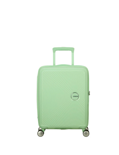 American Tourister Sound Box Spinner 55 cm Valise Cabine Trolley 4 Roues Vert Pastel