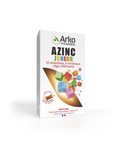 Junior Goût Cola Vitamines C & E, Zinc 30 comprimés Azinc Arkopharma