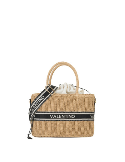 Valentino Boho Petit Sac Panier Porté Main Natural/Nero