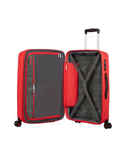 American Tourister Sunside Spinner 77 cm Valise Trolley 4 Roues Sunset Red