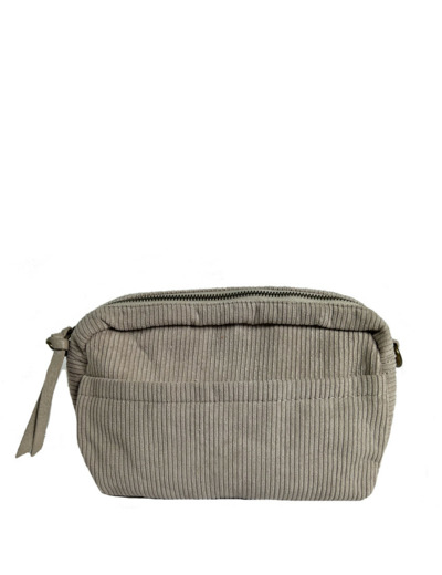 Farfouillette Sac Porté Travers Côtelé Et Pochette Beige