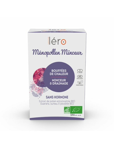 Menopollen Minceur & Bouffées de Chaleur Bio 60 gélules Lero